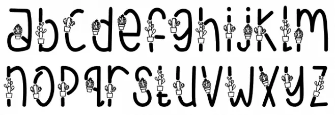 Cactuses-Regular フォント 小文字