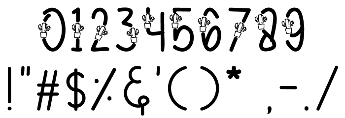 Cactuses Font OTHER CHARS