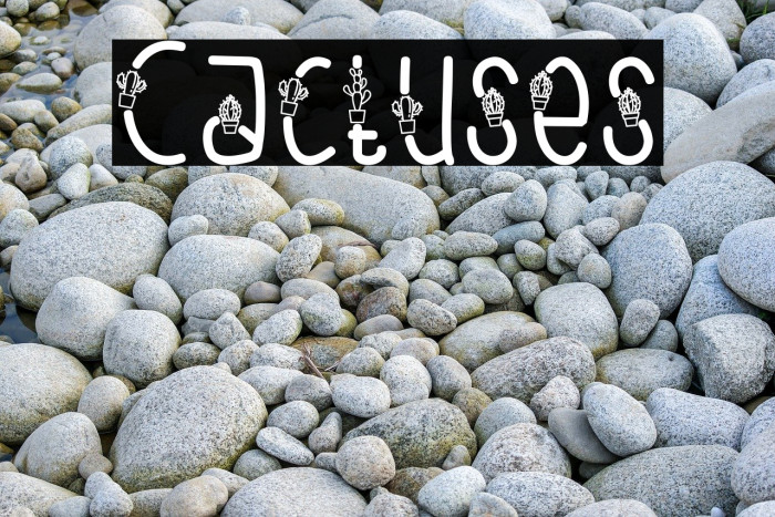 Cactuses Font examples