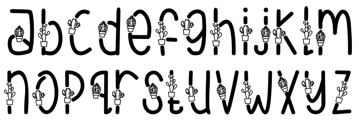 Cactuses Font LOWERCASE