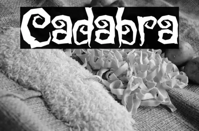 Cadabra 字体 examples