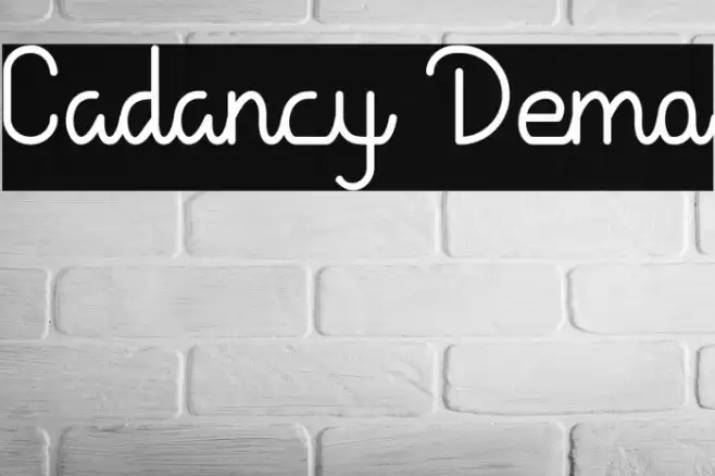 Cadancy Demo Font examples