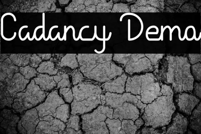 Cadancy Demo Font examples