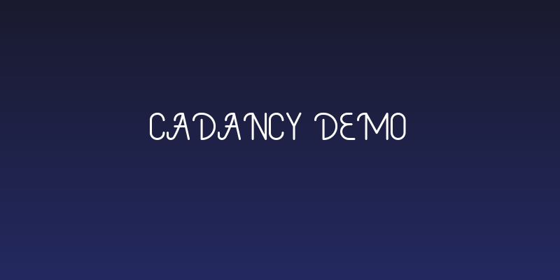 Cadancy Demo Social Header