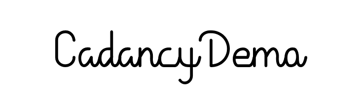 CadancyDemo  フリーフォントのダウンロード