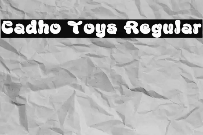 Cadho Toys Regular Font examples
