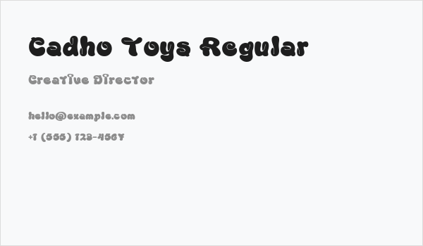 Cadho Toys Regular Business Card