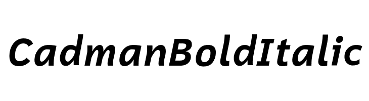 Cadman Bold Italic Font