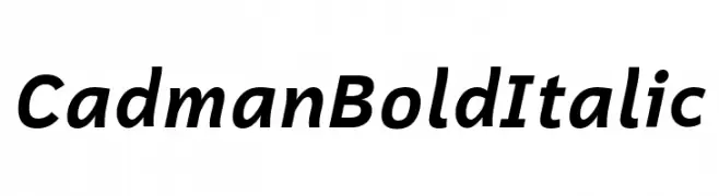 Cadman Bold Italic  Descarca Fonturi Gratis
