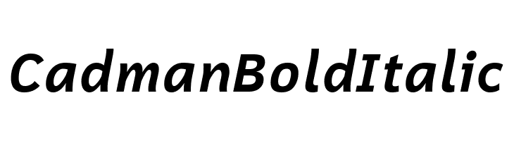 Cadman Bold Italic  baixar fontes gratis