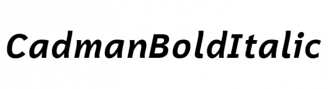 Cadman Bold Italic  لخطوط تنزيل