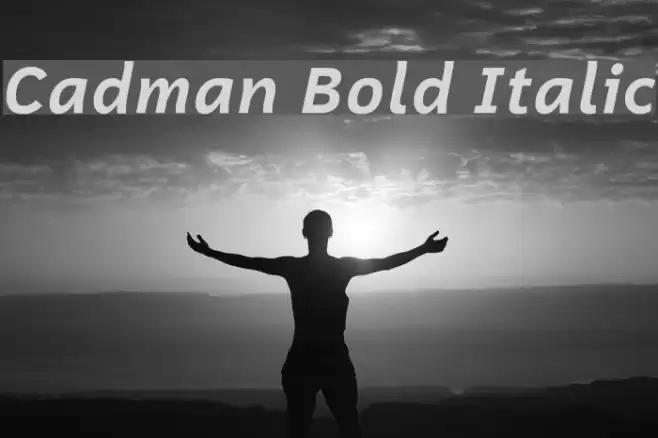 Cadman Bold Italic Font examples