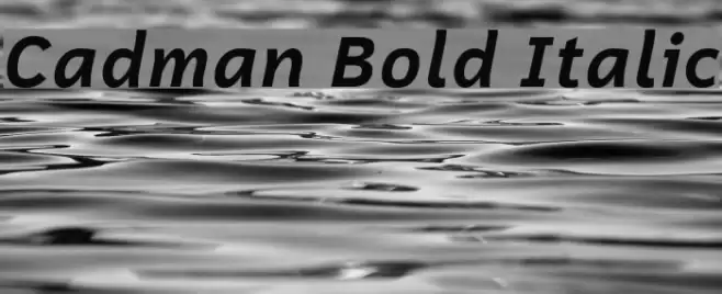Cadman Bold Italic Font examples