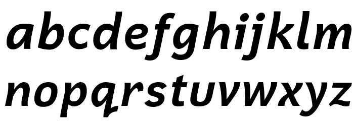 Cadman Bold Italic Font LOWERCASE