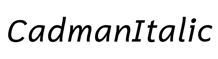 Cadman Italic  フリーフォントのダウンロード