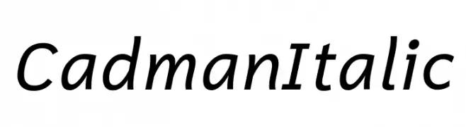 Cadman Italic  baixar fontes gratis