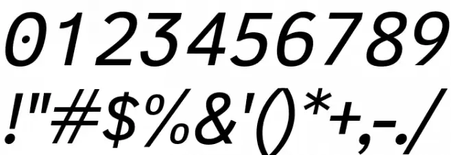 Cadman Italic Font OTHER CHARS