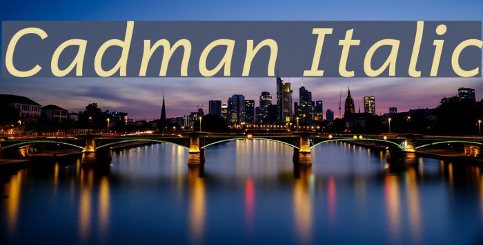 Cadman Italic Example 3