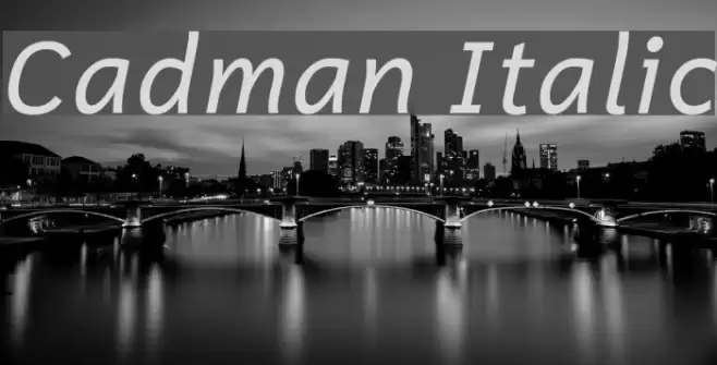 Cadman Italic Font examples