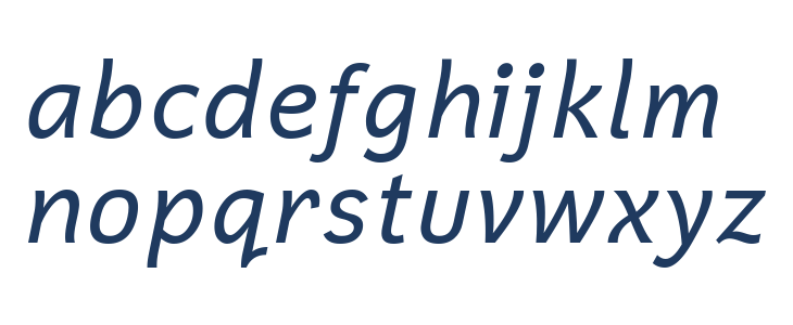 Cadman Italic Lowercase
