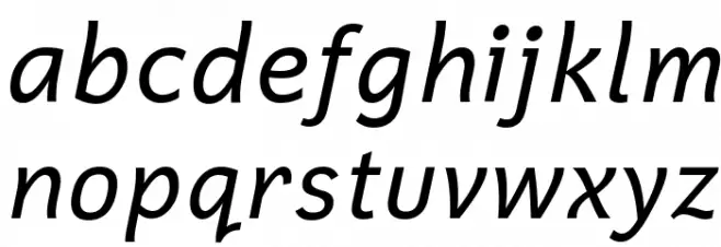 Cadman Italic फ़ॉन्ट लोअरकेस