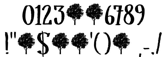 Cadora Woods DEMO Regular Font OTHER CHARS