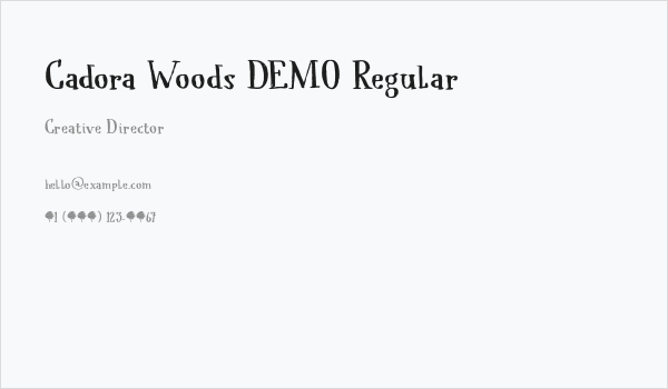 Cadora Woods DEMO Regular Business Card