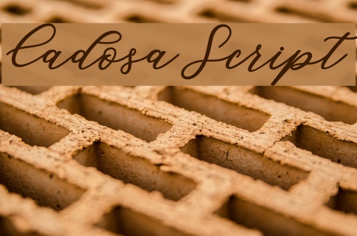 CadosaScript Font examples