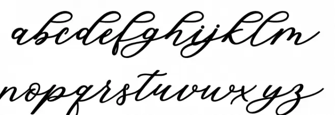 CadosaScript Шрифта строчной