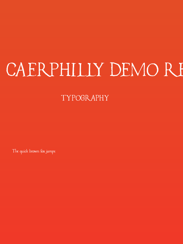 Caerphilly DEMO Regular Poster