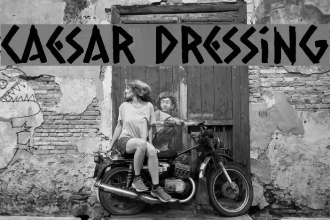 Caesar Dressing Font examples