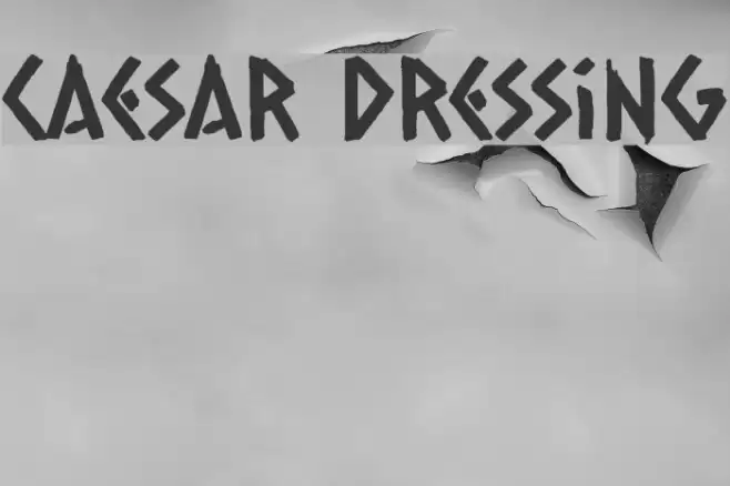 Caesar Dressing Font examples