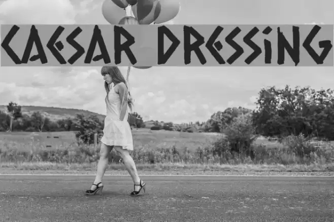 Caesar Dressing Font examples