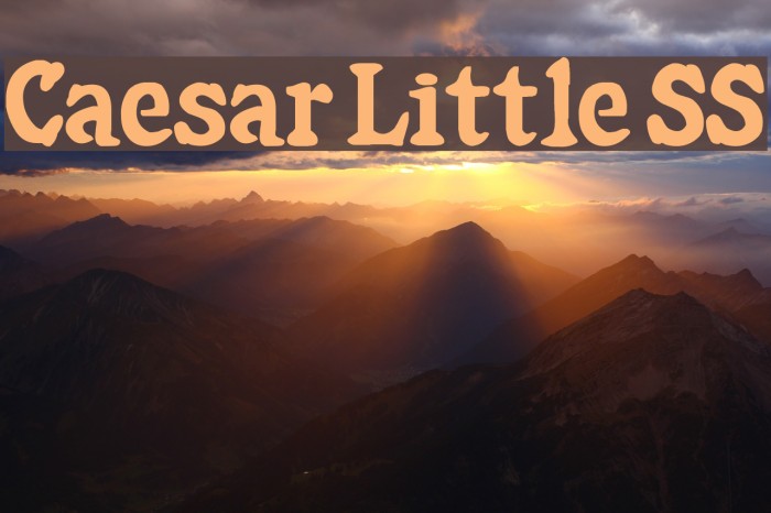 Caesar Little SS Font examples
