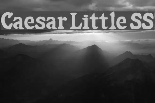 Caesar Little SS Schriftart examples