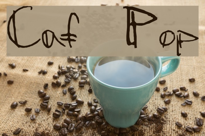 Caf Pop Font examples