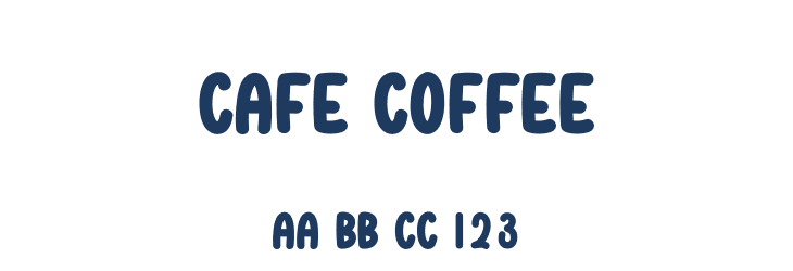 Cafe Coffee Font Preview