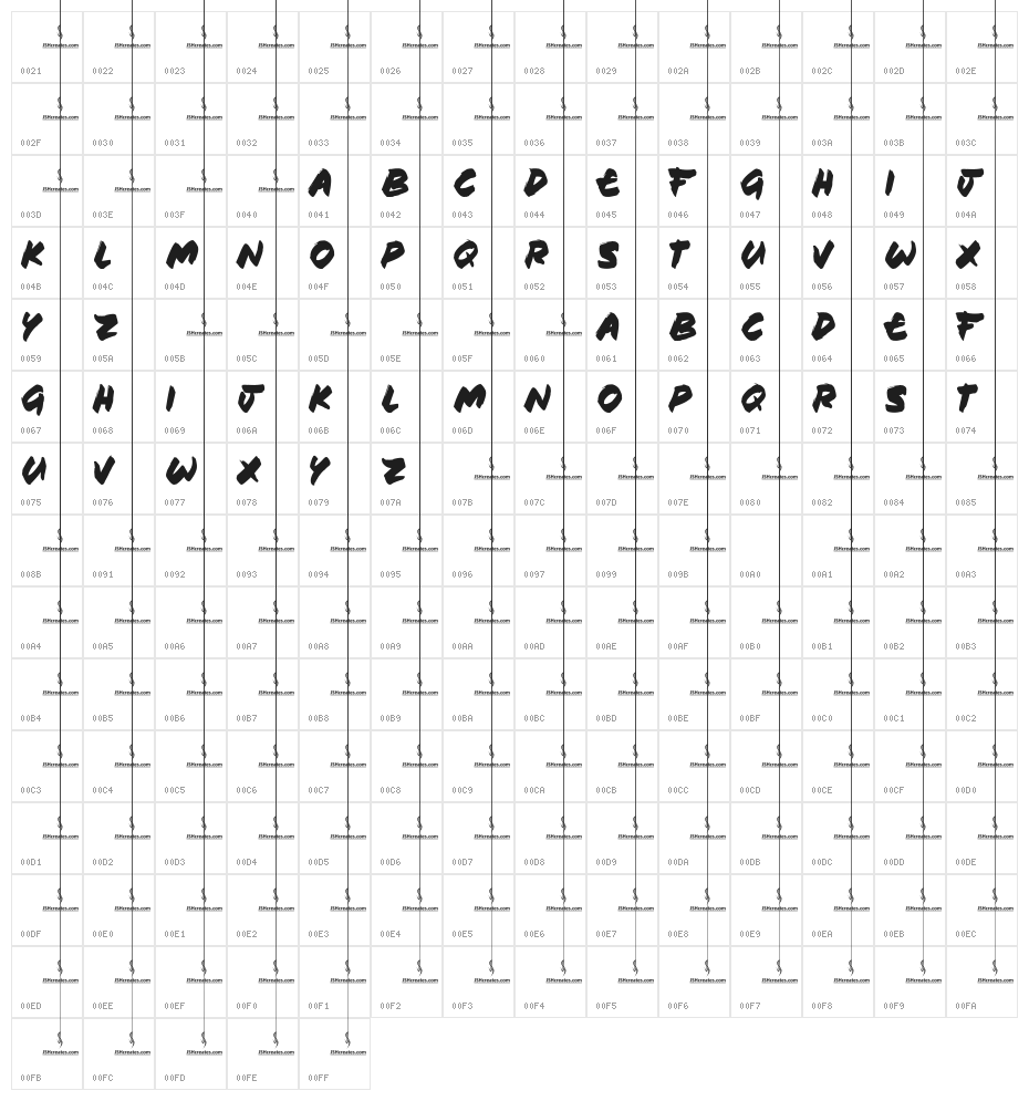 Cafe Felix [Personal Use Only] Character Map