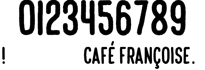 Cafe Francoise Font OTHER CHARS
