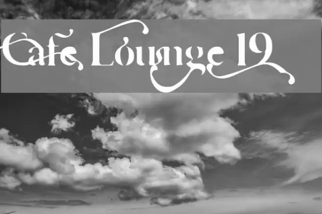 Cafe Lounge 19 Font examples