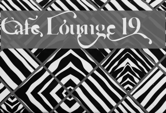 Cafe Lounge 19 Font examples