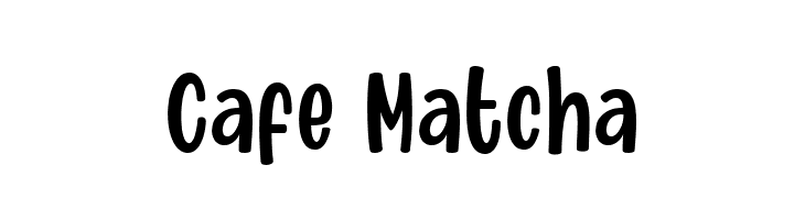 Cafe Matcha  Frei Schriftart Herunterladen