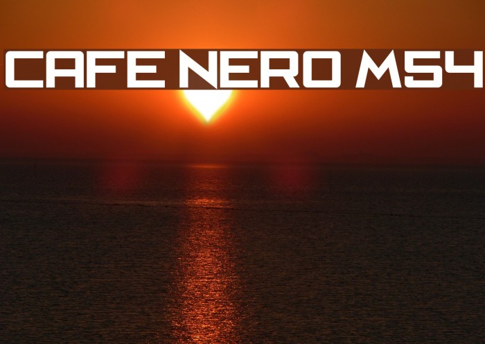 Cafe Nero M54 Font examples