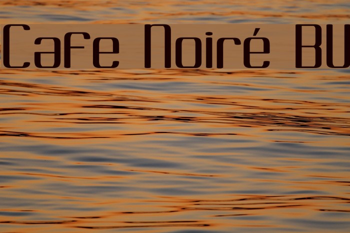 Cafe Noiré BV Font examples