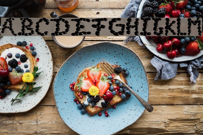 CafeTime Font examples