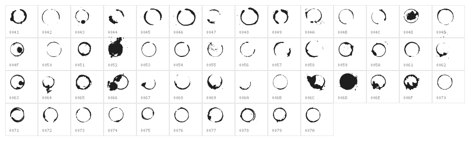 Cafeina Dig_v2  Normal Character Map