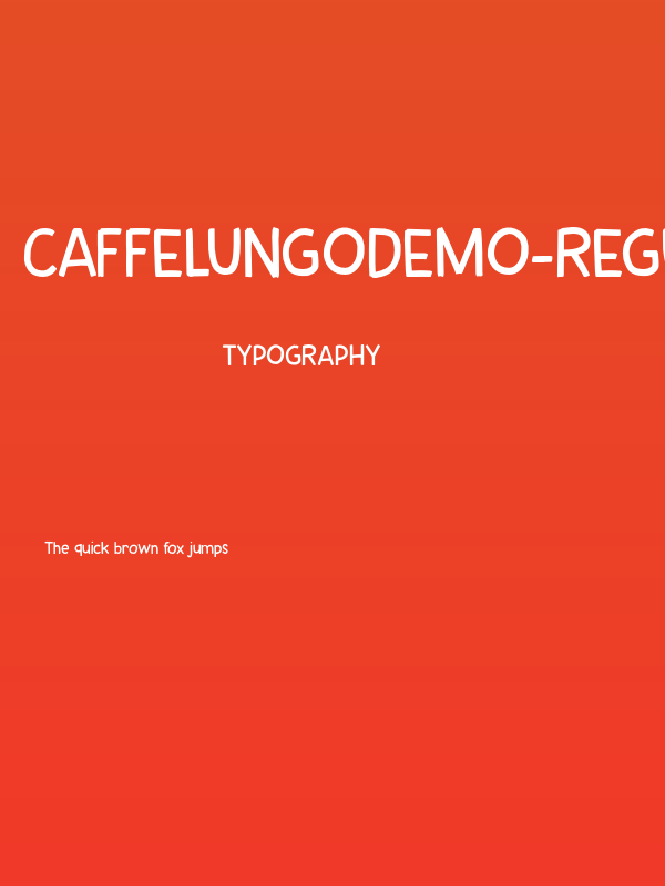CaffeLungoDEMO-Regular Poster