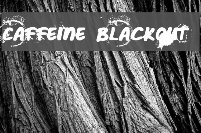 Caffeine Blackout Font examples
