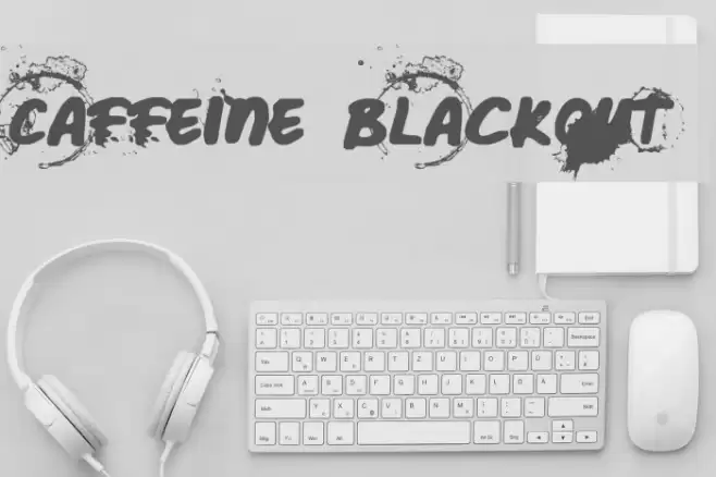 Caffeine Blackout Font examples