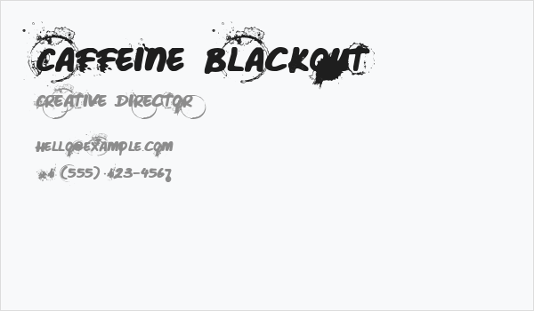 Caffeine Blackout Business Card